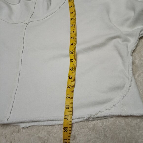 Free People Movement Women's White Pullover Cowl Neck Sweat Shirt Size M - Picture 5 of 8